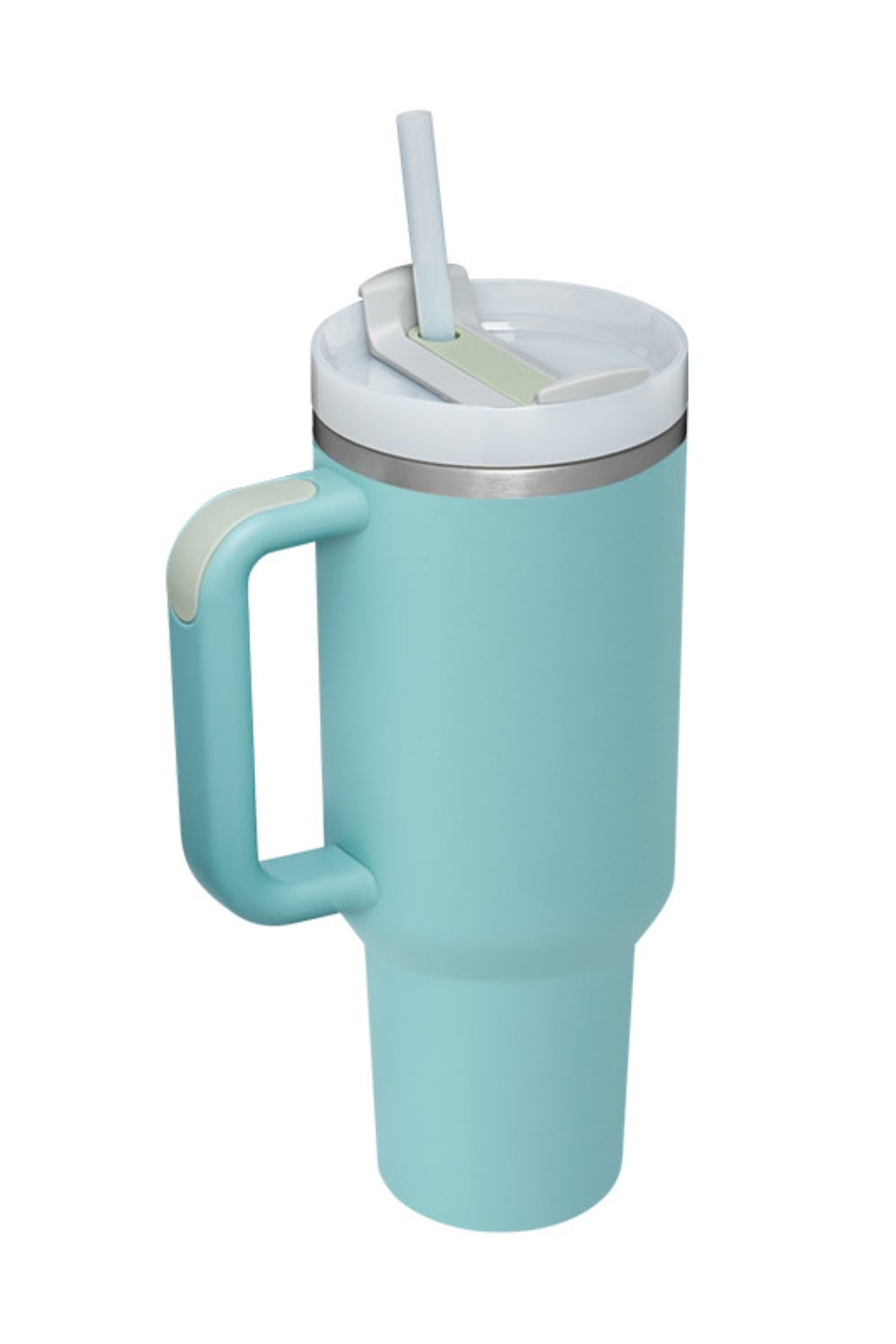 Stainless Steel Tumbler with Upgraded Handle and Straw