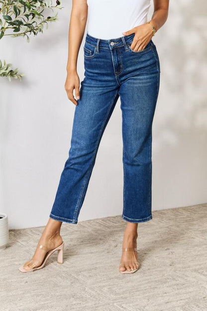 BAYEAS Cropped Straight Jeans